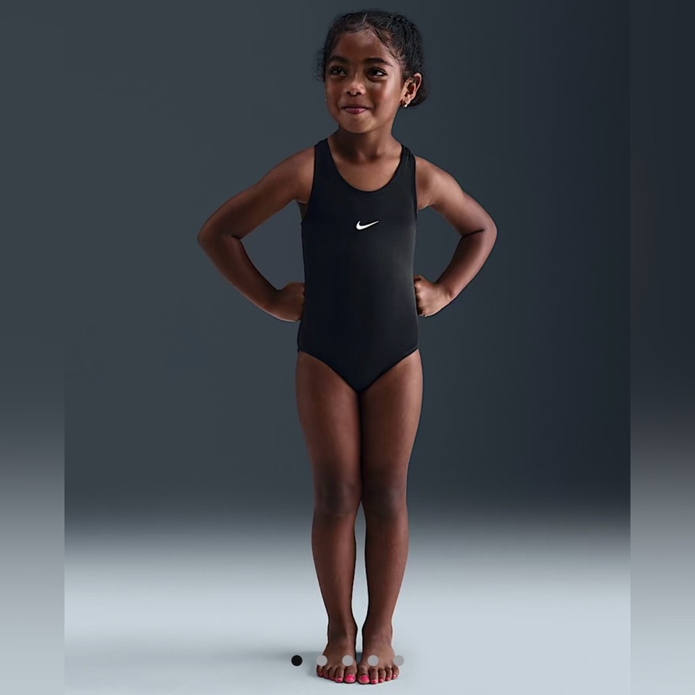 Nike Black mesh racer back leotard gymnastics XS